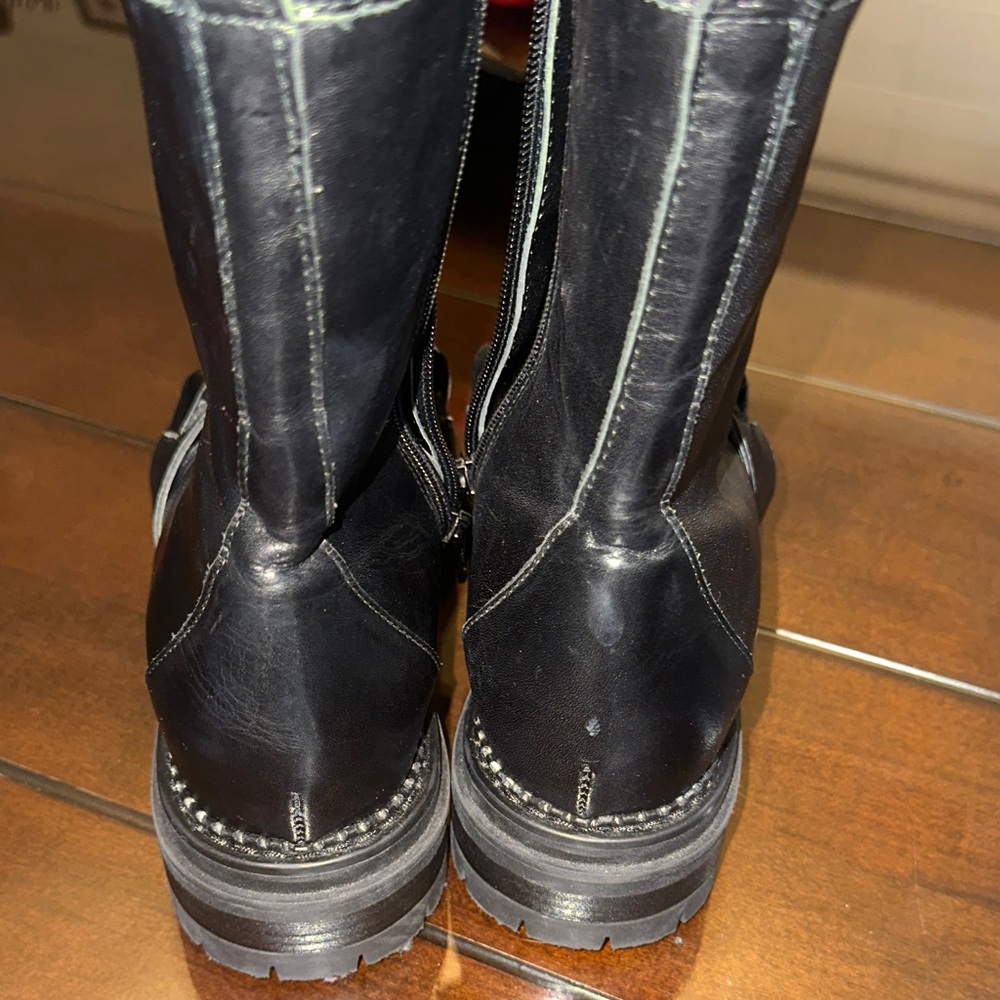 Napoleon made In Italy Black Ankle Boots with Chain Detail size 37 box 4 - Picture 9 of 9